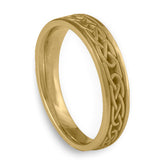 Extra Narrow Love Knot Wedding Ring in 14K Yellow Gold